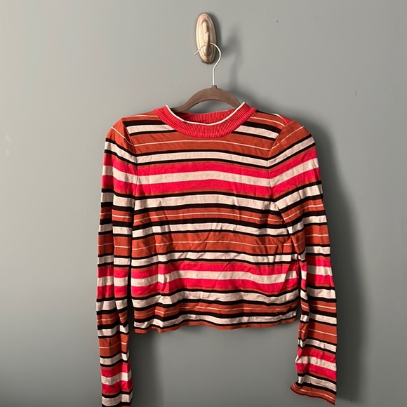 Free people stripped cropped sweater - Picture 1 of 4